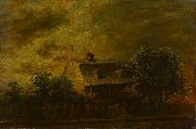 Ralph Albert Blakelock Farmhouse of F.B. Guest oil painting